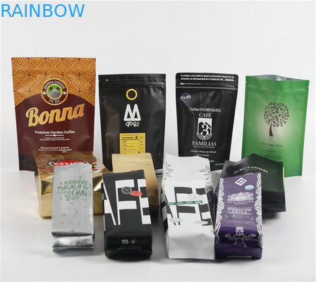 カスタム食品グレードの臭いを防げるアルミニウムガセット 250G 500G 1KG のコーヒー豆のパッケージ袋