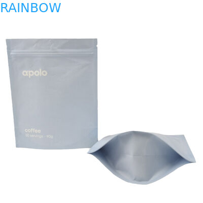 カスタムプリント クラフト紙 スタンドアップ ザイパー バッグ コーヒー豆粉末のための再閉可能なマイラーバッグ