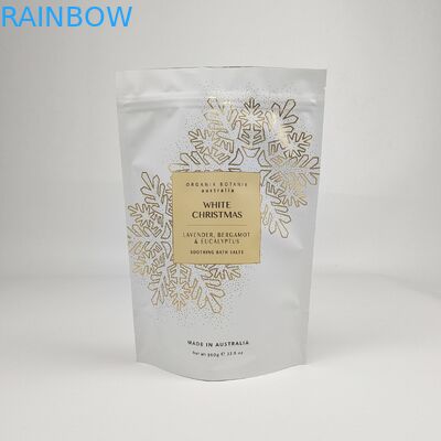 柔らかい触覚 スタンドアップポーチ カスタム プリント ザイプ 食品 キャンディー 身体スクロール 梱包 プラスチック 浴塩ポーチ