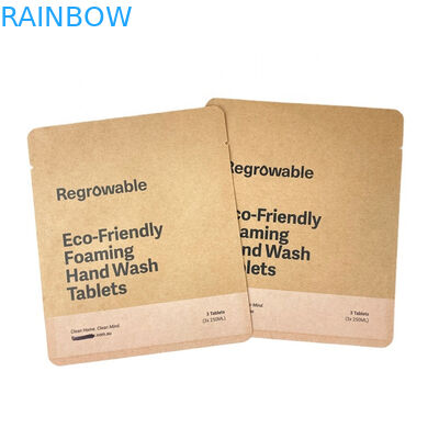 カスタマイズされたロゴ 100% 生物分解可能 クラフト紙 食品用 再び閉める袋 粉末 食用ナッツ 梱包 空っぽ スリムティーバッグ