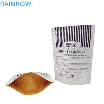 低MOQ スタンドアップ再閉式ジッパー クラフト紙袋 オーダーメイド 生物分解性 再閉式マイラー袋 ペット・トリートメント