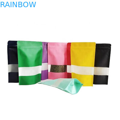 カスタム食品品 PLA ブラウン クラフト紙袋 マンゴー パウダー 食品 ペット トリートメント 食用 包装袋 ザイパー付き マイラー