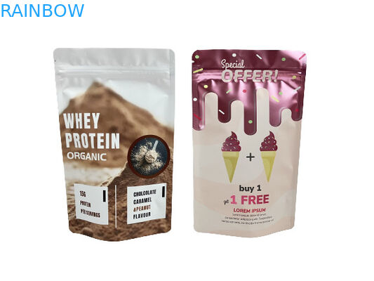 オーダーメイド 再開可能 臭いを防げる 紙袋 パウダー用 ゴミ菓子用 ロゴ付き