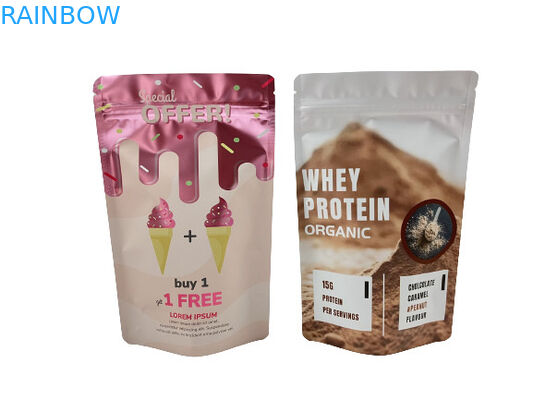 オーダーメイド 再開可能 臭いを防げる 紙袋 パウダー用 ゴミ菓子用 ロゴ付き