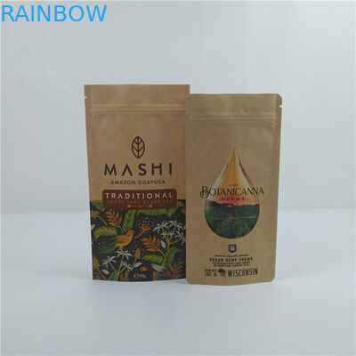 カスタムスタンドアップ袋  Zipper,熱密封 印刷 生物分解性食品 クラフト紙袋