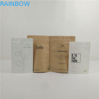 環境に優しいコンポスト可能なクラフト紙袋 カスタム印刷 生物分解性紙ドイパック