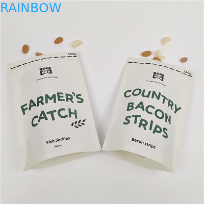 カスタム デジタル 印刷 スタンドアップ ザイパー バッグ 臭いを防げる クラフト 紙 バッグ カスタム 印刷 生物分解性 紙袋