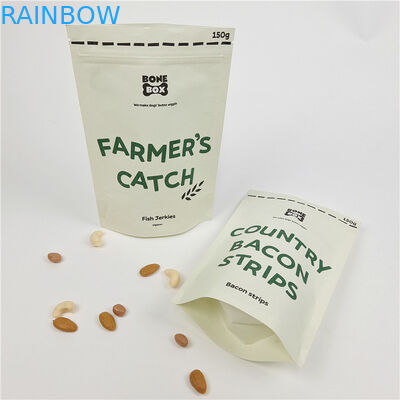 カスタム デジタル 印刷 スタンドアップ ザイパー バッグ 臭いを防げる クラフト 紙 バッグ カスタム 印刷 生物分解性 紙袋