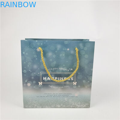 売れ筋 リサイクル可能 環境に優しいロゴ 印刷 ショッピング 紙袋 梱包 白 110グラム 再利用可能