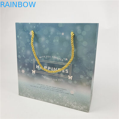 売れ筋 リサイクル可能 環境に優しいロゴ 印刷 ショッピング 紙袋 梱包 白 110グラム 再利用可能