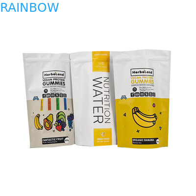 色の効果 鮮やかなまたはマットな完成品 茶袋 再開可能なスタンドアップポケットのパッケージ