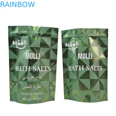 ボディスクラブ用スタンドアッププラスチック包装ポーチ バスソルト ナチュラルソーク マイラーバッグ ジッパー付き