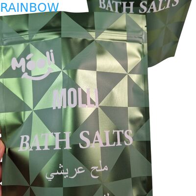 ボディスクラブ用スタンドアッププラスチック包装ポーチ バスソルト ナチュラルソーク マイラーバッグ ジッパー付き