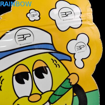 食用カリ 3.5g 7g マイラー ジップロック ソフトタッチ 防臭 不規則形状 クッキー ダイカット パッケージング プラスチック サシェ バッグ