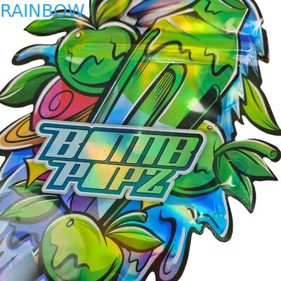 食用カリ 3.5g 7g マイラー ジップロック ソフトタッチ 防臭 不規則形状 クッキー ダイカット パッケージング プラスチック サシェ バッグ