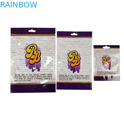 印刷されたマイラーバッグ内 ハーブ タバコ 食べられるグミ クッキー包装 光沢のあるヒートシール 特殊形状 プラスチックバッグ