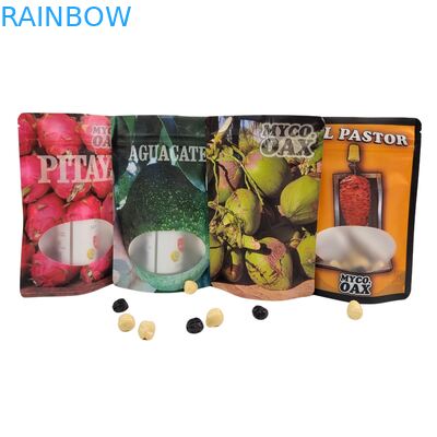 スタンドアップポック 包装 3 面 密封 平 式 再利用  Ziplock 窓 マイラー アルミ フィルム 再利用 プラスチック 袋