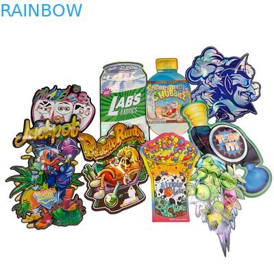 食品グレード ドイパック ダイカット カリ 3.5g 7g 14g 28g シュガークッキー マイラーバッグ 光沢/マット 防臭 ジップロックバッグ