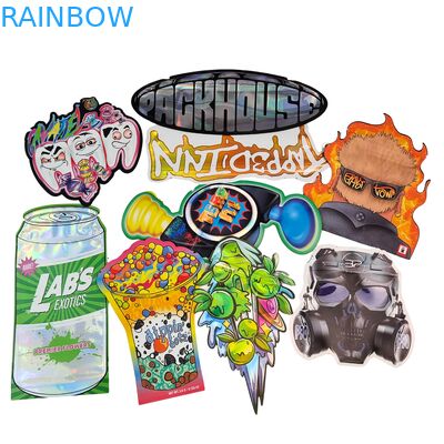 食品グレード ドイパック ダイカット カリ 3.5g 7g 14g 28g シュガークッキー マイラーバッグ 光沢/マット 防臭 ジップロックバッグ