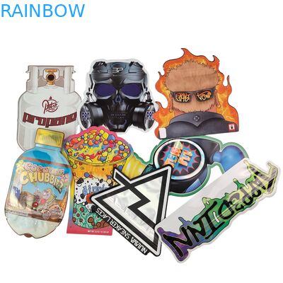 カスタマイズされたロゴ 3.5g 7g 14g 再開可能なPE プラスチック食品シール 包装  Zip Lock フォイル ポケット 子供 匂いがしないハーブ ゴミマイラーバッグ