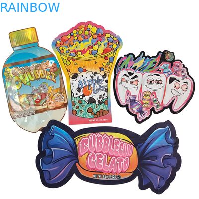 カスタマイズされたロゴ 3.5g 7g 14g 再開可能なPE プラスチック食品シール 包装  Zip Lock フォイル ポケット 子供 匂いがしないハーブ ゴミマイラーバッグ