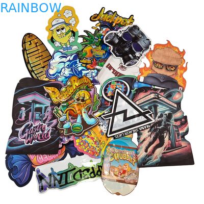 カスタマイズされたロゴ 3.5g 7g 14g 再開可能なPE プラスチック食品シール 包装  Zip Lock フォイル ポケット 子供 匂いがしないハーブ ゴミマイラーバッグ