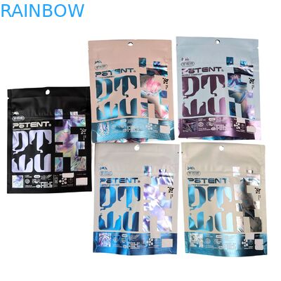 デジタル印刷ホログラフィック3.5gカリパック 4x5 サシェ 不規則アルミニウム箔 マッシュルームグミ パッケージング ダイカット マイラーバッグ