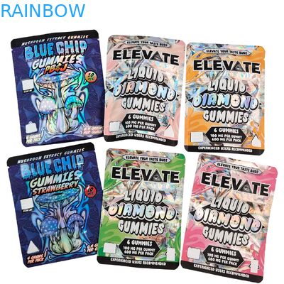 3.5g マイラーバッグ キノコエキス グミ パッケージ ドイパック ジッパー付き 防臭 スタンドアップポーチ