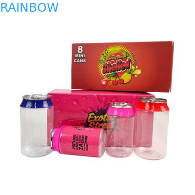 カスタムラベル 透明なプラスチック 3.5g & 7g PET グラス スクロール アルミ 蓋付き 砂糖 キャンディ クッキー 食品 包装 展示紙の箱