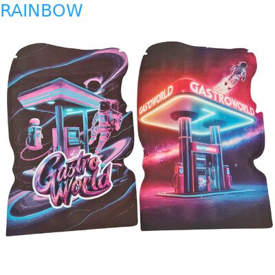 カスタムダイカットマイラーバッグ 3.5g～28g チャイルドプルーフジッパー付き