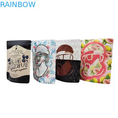 再利用可能な熱封印 3.5g 1oz マイラージッパーバッグ スタンドアップ アルミニウムホイール 臭いがなく カリ 食品保管 ミーラーバッグ カスタム印刷