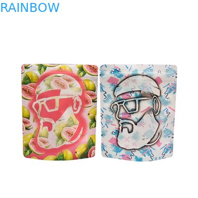 再利用可能な熱封印 3.5g 1oz マイラージッパーバッグ スタンドアップ アルミニウムホイール 臭いがなく カリ 食品保管 ミーラーバッグ カスタム印刷