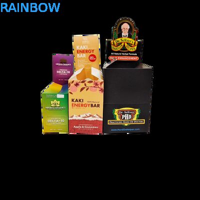 小売カウンターディスプレイ用350gの厚紙を使用した、パーソナライズされた折りたたみ式クラフト紙箱