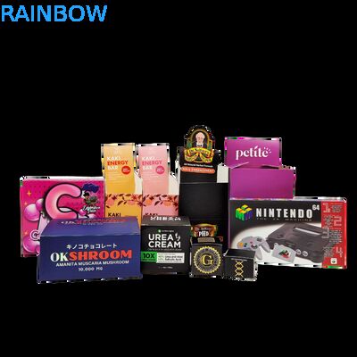 小売カウンターディスプレイ用350gの厚紙を使用した、パーソナライズされた折りたたみ式クラフト紙箱