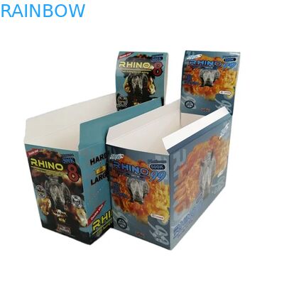 卸売カスタムサイ100k 150k 200kカプセルエンハンスメントピル薬3D包装カード、紙製ディスプレイボックス付き