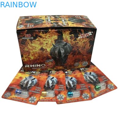 卸売カスタムサイ100k 150k 200kカプセルエンハンスメントピル薬3D包装カード、紙製ディスプレイボックス付き