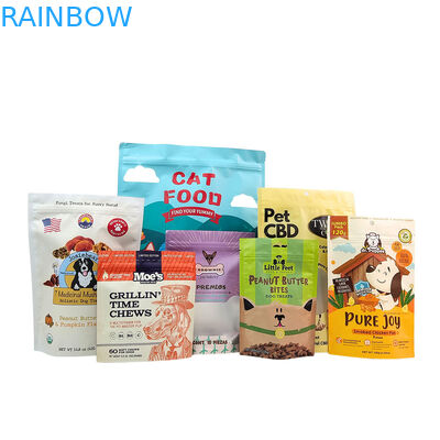 ペットフード包装用、50～200ミクロン厚さのエコフレンドリー再利用可能スタンドアップパウチ