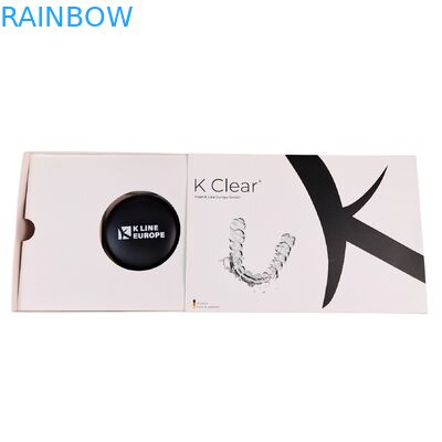 工場カスタムサイズ生分解性フォルダー クラフト紙 空の歯アライナーケース 時計ジュエリーギフトエンボス加工付きマグネットボックス