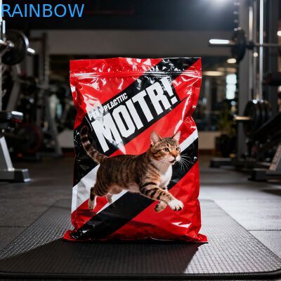 オーダーメイド 生物分解性 動物用飼料 食品 包装 マイラー袋 サイド ガセット ポケット 犬 猫 ペット 食品 ザイプ バッグ バルブ