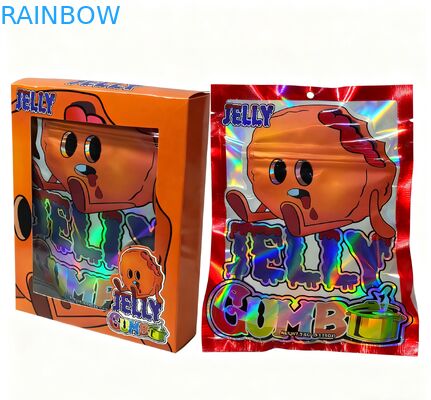 カスタム印刷された3.5g再封可能マイラーバッグ、スナック包装用スタンドアップポーチ