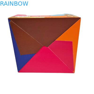 350g厚のカスタム印刷段ボールディスプレイボックス、小売スナック包装用ホットスタンプ付き