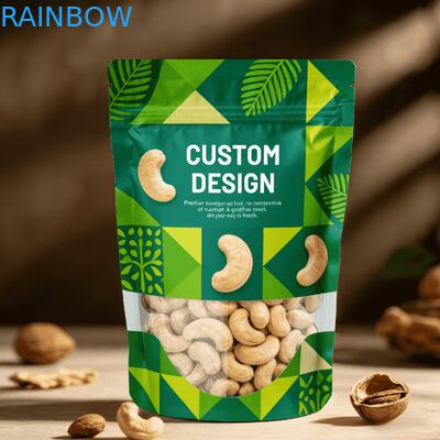 高品質のカスタムデジタル印刷 熱密封式スタンドアップポック付き リサイクルプラスチック食品包装袋