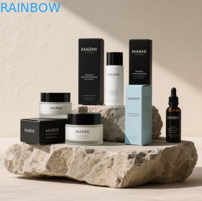 プレミアムギフトパッケージングのための厚さ350gとホットスタンプリングのカスタムラグジュアリー香水箱