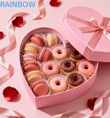 オーダーメイド 生物分解可能 折りたたむ ギフト ボックス パン屋の包装や パンケーキのマカロンのために