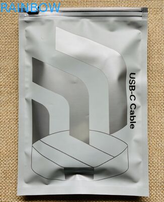 カスタム印刷 リサイクル可能なPVCプラスチックのマット 3面シール付き再閉包袋