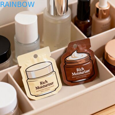 カスタム 皮膚ケア ローション クリーム 梱包 プラスチック 小型 化粧品 サンプル サケット マイラー フォイル バッグ 熱シール バッグ サケット 小型 ミニバッグ