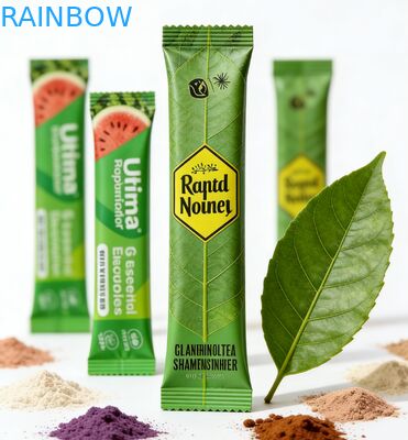 カスタム 1 グラム 3 グラム 5 グラムミルクティーパウダーコラーゲンパウダーサシェヒートシール可能なリサイクル可能な PET アルミ箔ラミネートジッパー食品袋