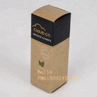 Ecoの加えられる友好的な化粧品によって浮彫りにされる包装の紙箱のブラウン クラフト紙のCbdの油壷