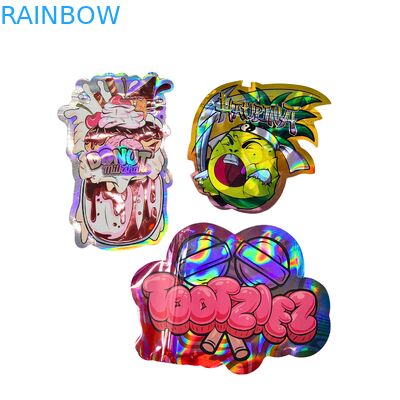 オーダーメイド ホログラフィック マイラー バッグ 閉められるジッパー - 臭いがなく,食品品質の材料,スナックパッケージのカスタマイズ可能なデザイン