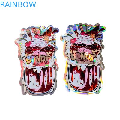 オーダーメイド ホログラフィック マイラー バッグ 閉められるジッパー - 臭いがなく,食品品質の材料,スナックパッケージのカスタマイズ可能なデザイン